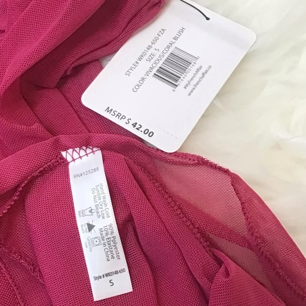 French Affair Vivacious Blush Babydoll Nightie Set